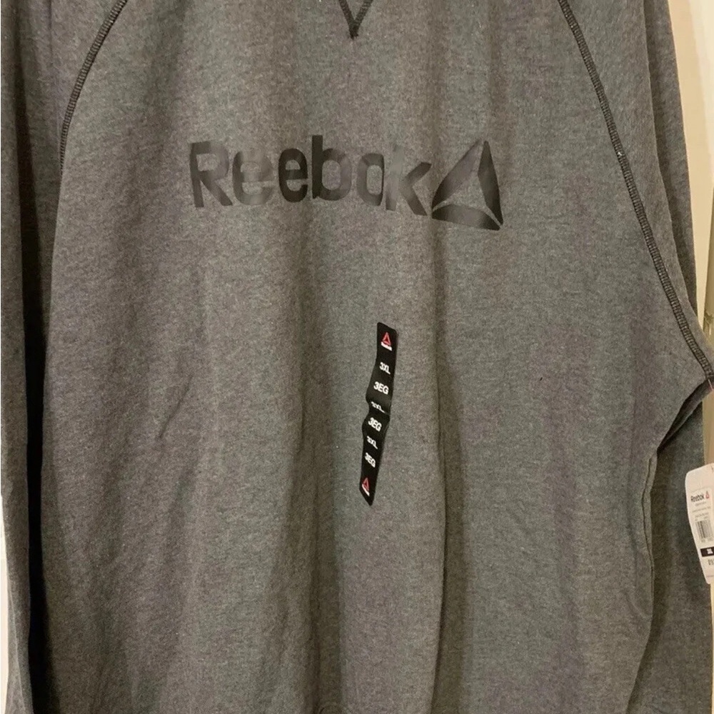 New Reebok Men’s Sz XXXL Cruise Control Crew Sweatshirt Gray NWT